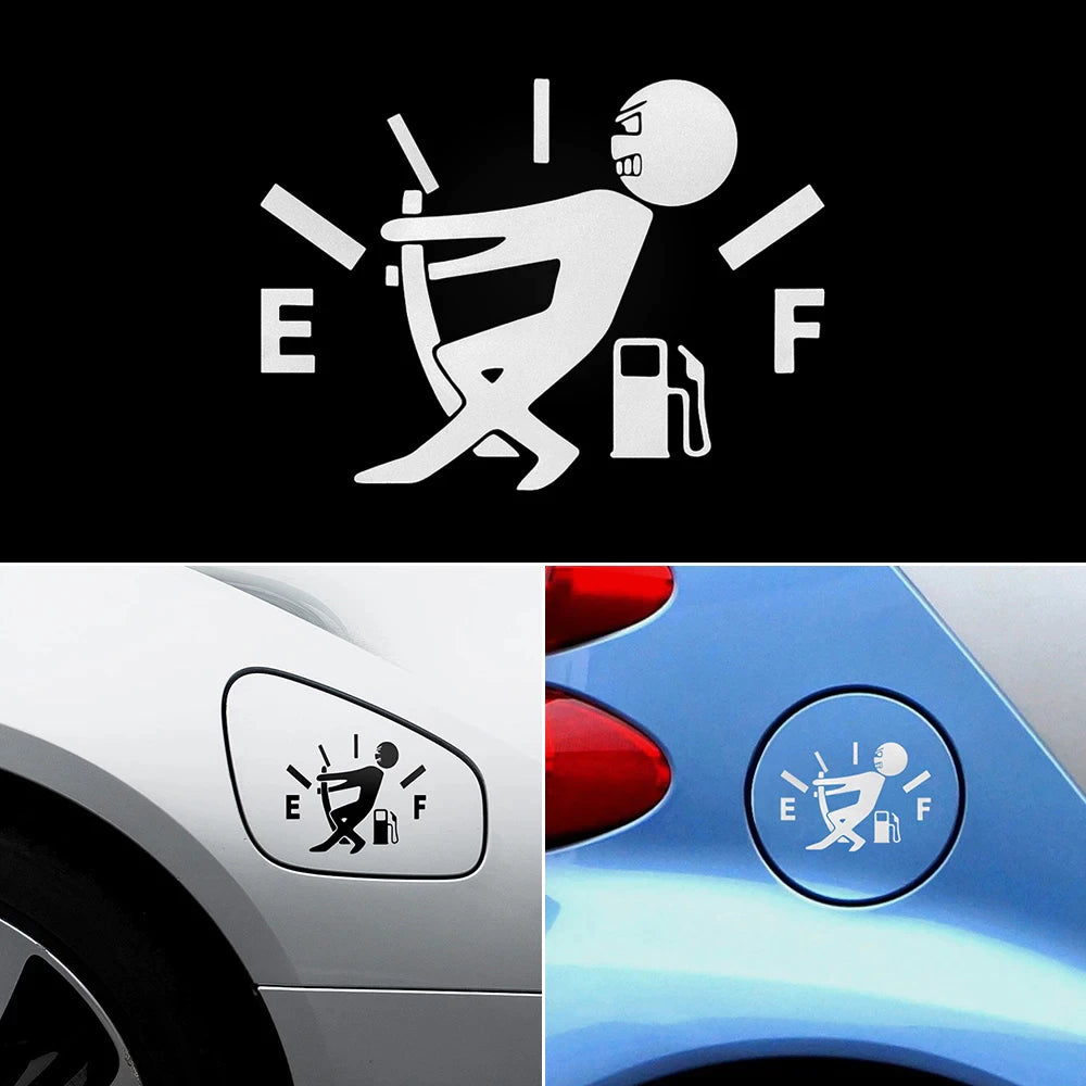 Gas cap sticker